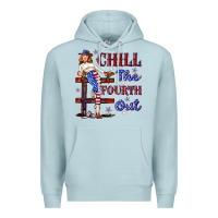 Blue Mist chill the fourth out 4th july Premium Hoodie - texasbilliewilder