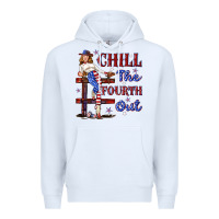 White chill the fourth out 4th july Premium Hoodie - texasbilliewilder