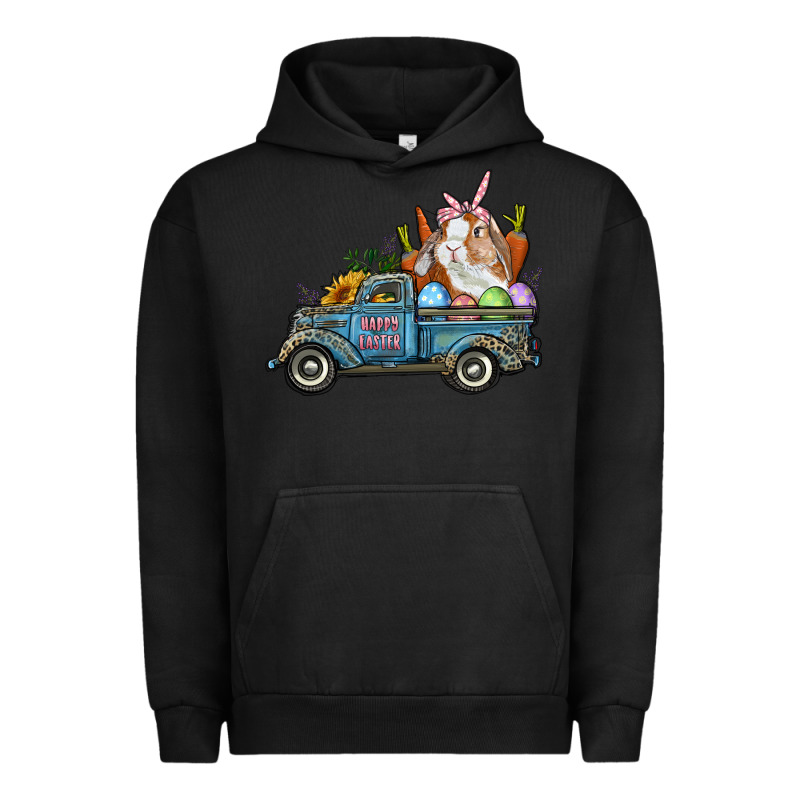 Happy Easter Truck With Bunny Eggs And Carrot Urban Hoodie by RanaPortraitStore | Teevron
