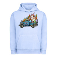 Pigment Grape Ice Happy Easter Truck with Bunny Eggs And Carrot Urban Hoodie - RanaPortraitStore
