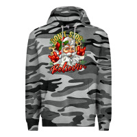 Slate Camo dont stop believin Premium Hoodie - Zillion Design Studio