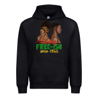 Black living free ish since 1865 with afro black woman a Urban Hoodie - texasbilliewilder