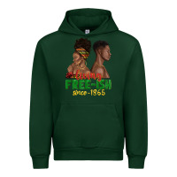 Forest Green living free ish since 1865 with afro black woman a Urban Hoodie - texasbilliewilder