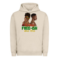 Pigment French Oak living free ish since 1865 with afro black woman a Urban Hoodie - texasbilliewilder