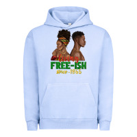 Pigment Grape Ice living free ish since 1865 with afro black woman a Urban Hoodie - texasbilliewilder