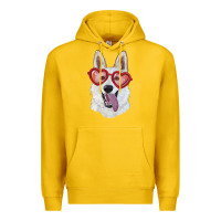 Lemon white shepherd with love glasses Premium Hoodie - RanaPortraitStore
