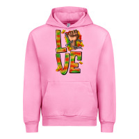 Fuchsia Pink love juneteenth with fist Urban Hoodie - texasbilliewilder