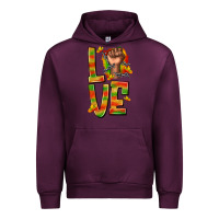 Mauve Wine love juneteenth with fist Urban Hoodie - texasbilliewilder