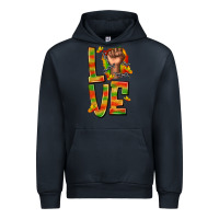 Navy love juneteenth with fist Urban Hoodie - texasbilliewilder