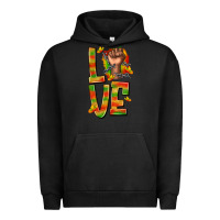 Pigment Black love juneteenth with fist Urban Hoodie - texasbilliewilder