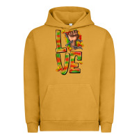 Pigment Peanut Butter love juneteenth with fist Urban Hoodie - texasbilliewilder