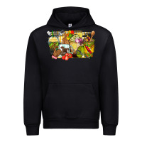 Black lunch lady coffee cups Urban Hoodie - Zillion Design Studio