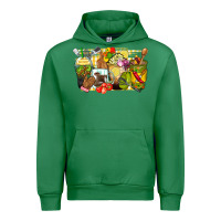 Emerald lunch lady coffee cups Urban Hoodie - Zillion Design Studio
