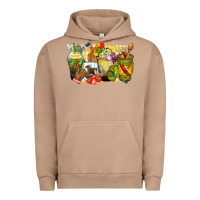 Pigment Burro lunch lady coffee cups Urban Hoodie - Zillion Design Studio