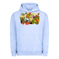 Pigment Grape Ice lunch lady coffee cups Urban Hoodie - Zillion Design Studio
