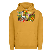 Pigment Peanut Butter lunch lady coffee cups Urban Hoodie - Zillion Design Studio