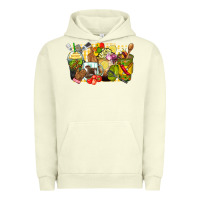 Pigment Pistachio lunch lady coffee cups Urban Hoodie - Zillion Design Studio