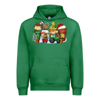 Emerald Christmas tractor coffee cups Urban Hoodie - Zillion Design Studio