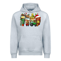 Heather Grey Christmas tractor coffee cups Urban Hoodie - Zillion Design Studio