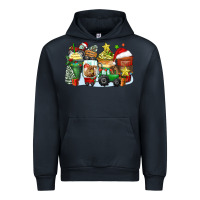 Navy Christmas tractor coffee cups Urban Hoodie - Zillion Design Studio