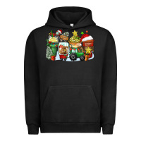 Pigment Black Christmas tractor coffee cups Urban Hoodie - Zillion Design Studio
