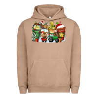 Pigment Burro Christmas tractor coffee cups Urban Hoodie - Zillion Design Studio
