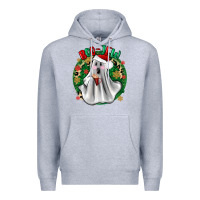 Heather Grey ghost dead inside but it’s christmas boojee Premium Hoodie - Zillion Design Studio
