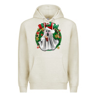 Oatmeal Heather ghost dead inside but it’s christmas boojee Premium Hoodie - Zillion Design Studio