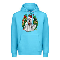 Ocean Blue ghost dead inside but it’s christmas boojee Premium Hoodie - Zillion Design Studio