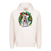 Pale Pink ghost dead inside but it’s christmas boojee Premium Hoodie - Zillion Design Studio