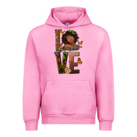 Fuchsia Pink love melanin Urban Hoodie - texasbilliewilder