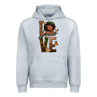 Heather Grey love melanin Urban Hoodie - texasbilliewilder