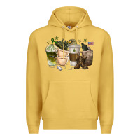 Antique Gold coffee cups army Premium Hoodie - texasbilliewilder
