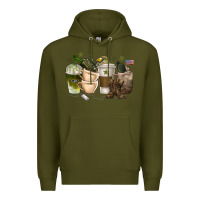 Army Green coffee cups army Premium Hoodie - texasbilliewilder