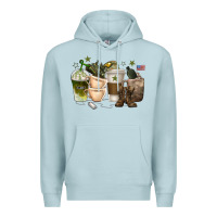 Blue Mist coffee cups army Premium Hoodie - texasbilliewilder