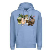 Colony Blue coffee cups army Premium Hoodie - texasbilliewilder