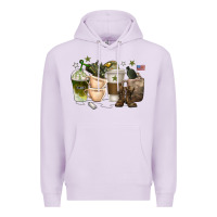Lilac coffee cups army Premium Hoodie - texasbilliewilder