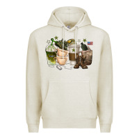Oatmeal Heather coffee cups army Premium Hoodie - texasbilliewilder