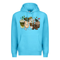 Ocean Blue coffee cups army Premium Hoodie - texasbilliewilder
