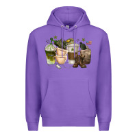 Purple coffee cups army Premium Hoodie - texasbilliewilder