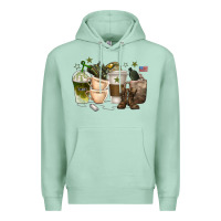 Seafoam coffee cups army Premium Hoodie - texasbilliewilder
