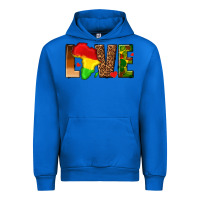 Cobalt love melanin with african map Urban Hoodie - texasbilliewilder