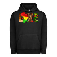 Pigment Black love melanin with african map Urban Hoodie - texasbilliewilder