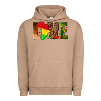 Pigment Burro love melanin with african map Urban Hoodie - texasbilliewilder