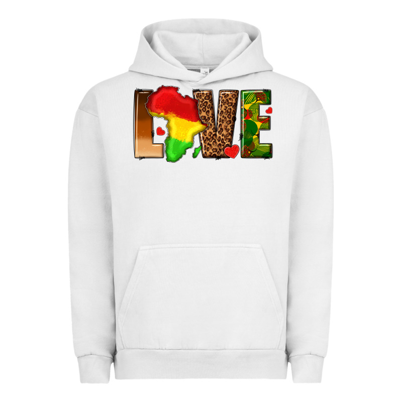Love Melanin With African Map Urban Hoodie by texasbilliewilder | Teevron