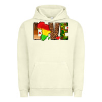 Pigment Pistachio love melanin with african map Urban Hoodie - texasbilliewilder