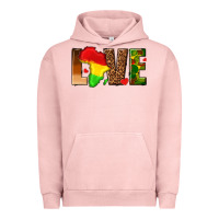 Pigment Salmon love melanin with african map Urban Hoodie - texasbilliewilder