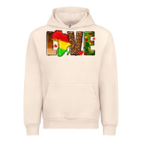 Sandshell love melanin with african map Urban Hoodie - texasbilliewilder