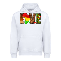 White love melanin with african map Urban Hoodie - texasbilliewilder