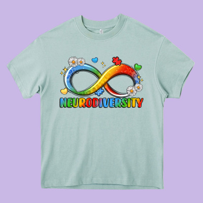 Neurodiversity Heavy Core Tee Designed By Lillyallendesigns